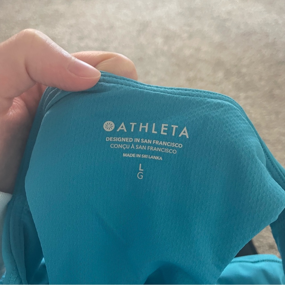 Athleta Turquoise Cutout Racerback Dress - Picture 4 of 4